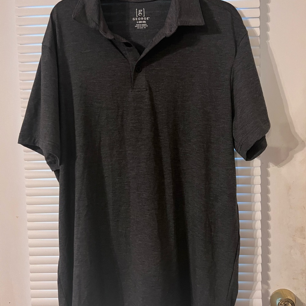 Men Gray Polo shirt- Size L (42-44)